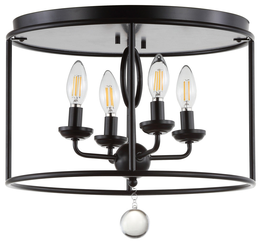 Alma 16" Metal LED Flush Mount, Oil Rubbed Bronze