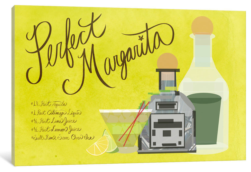 "How to Create the Perfect Margarita" Print by 5by5collective, 26"x18"x1.5"