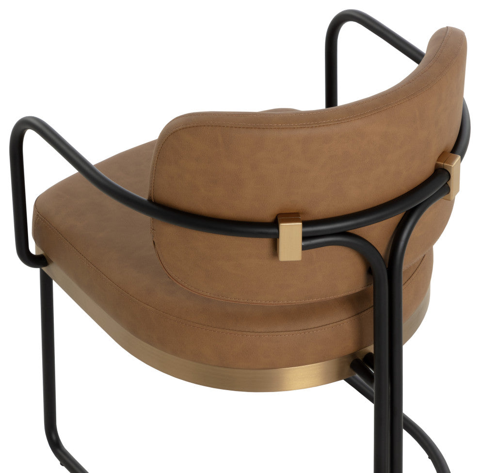 Jalen Dining Armchair, Milliken Cognac