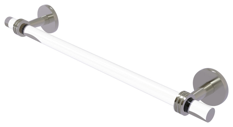 Clearview 30" Towel Bar with Dotted Accents, Satin Nickel