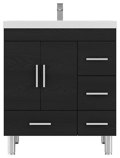 Ripley 30" Modern Bathroom Vanity Set, Black