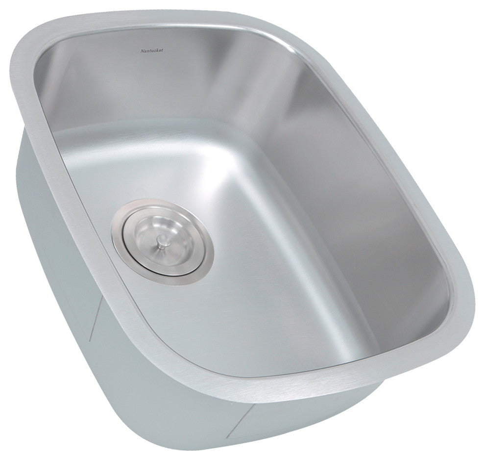 Nantucket Rectangle Undermount Bar and Prep Sink, 18 Gauge, 18.5"x15"x8"