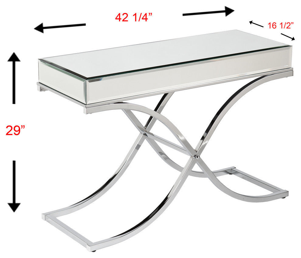 Lindsey Mirrored Console Table