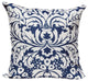 Large Damask Pillow, Navy