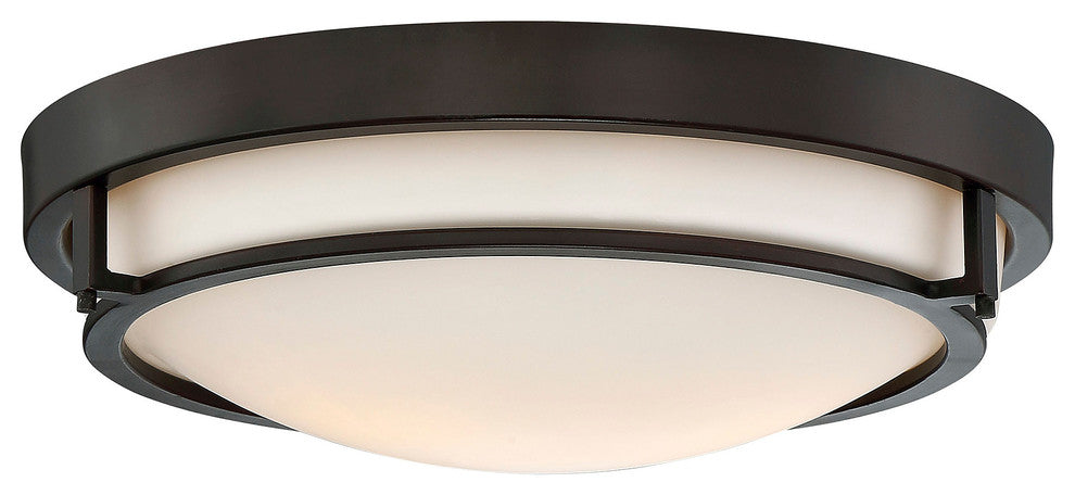 2-Light Flush Mount, Oil Rubbed Bronze