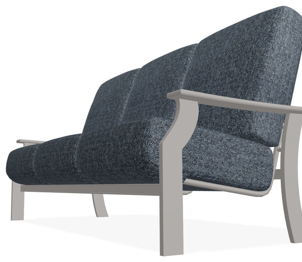 St. Catherine Deep Seat 3-Seat Outdoor Sofa, Restore Indigo/Warm Gray