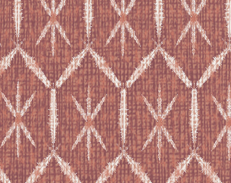 Button Up, Geometric Print Hand Towel, Maroon, 18 x 30"