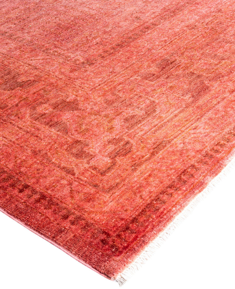 Overdyed One-of-a-Kind Hand-Knotted Area Rug Pink, 9' 1" x 11' 10"