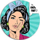 Woman In Comic Style, Portrait Digital Art Round Wall Art, 38"