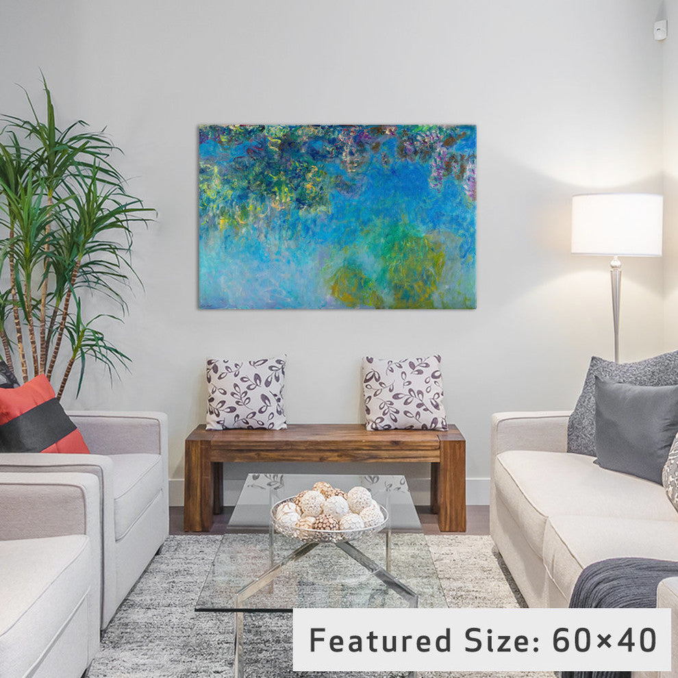 "Wisteria" Wrapped Canvas Art Print, 18x12x1.5