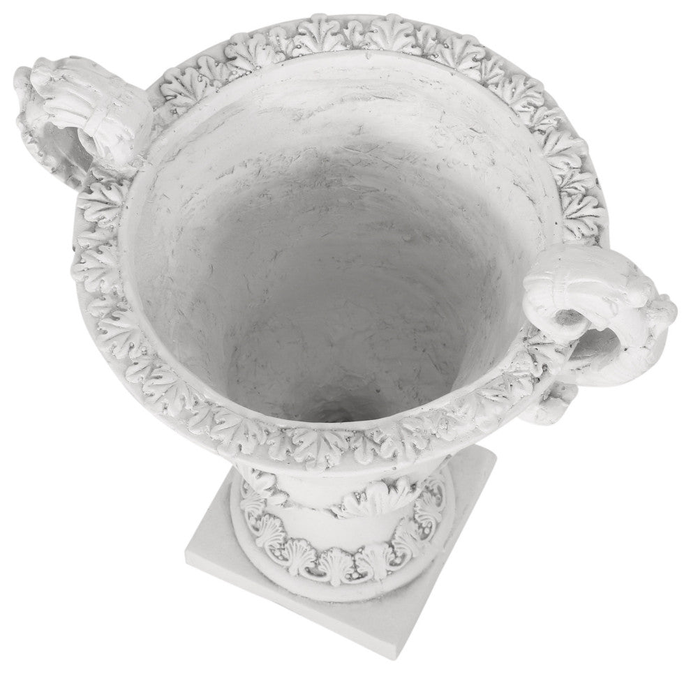 GDF Studio Renee Lightweight Concrete Chalice Garden Decorative Urn Planter, Antique White