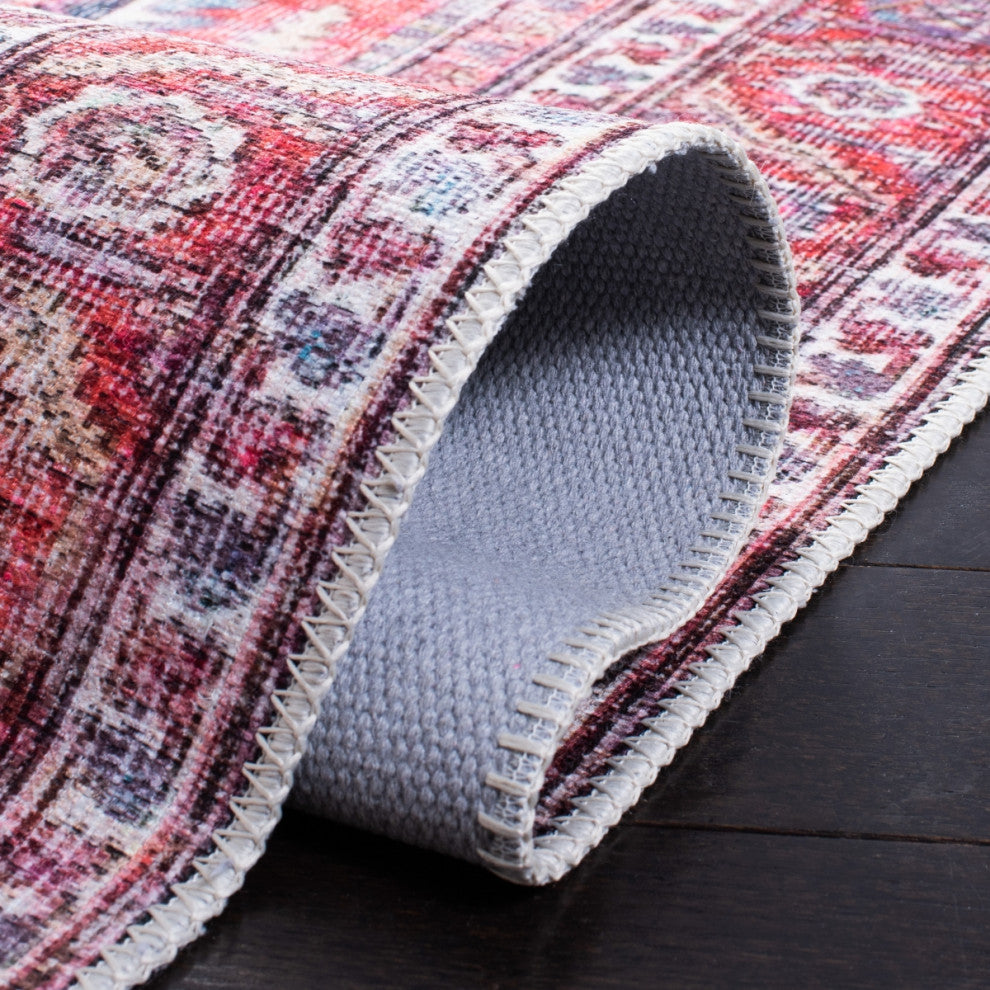 Safavieh Serapi SEP389 Rug Machine-Washable, Red/Navy, 6'7"x9'