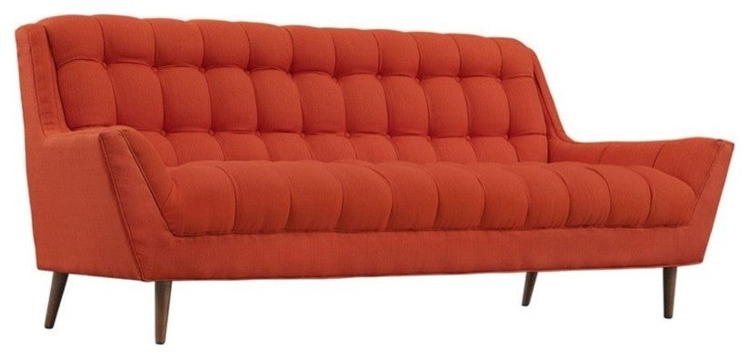 Modway Response Upholstered Fabric Sofa, Atomic Red