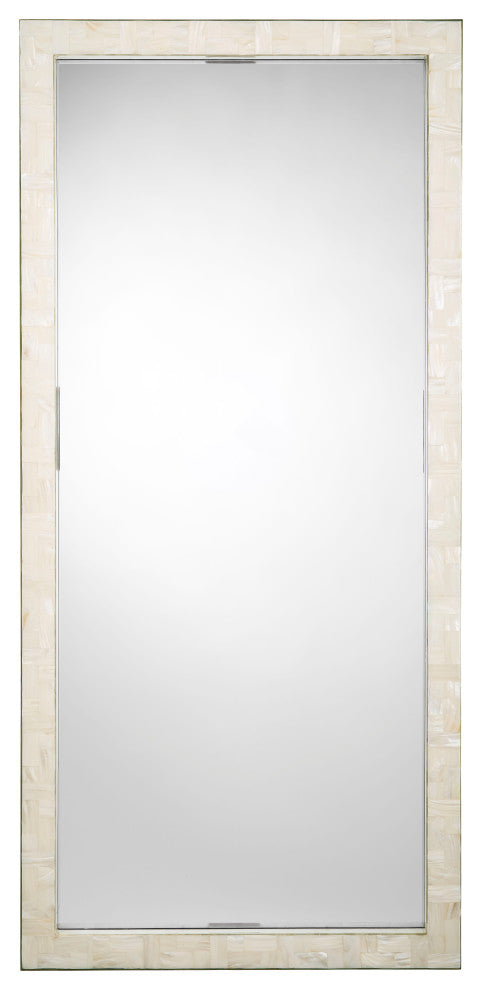 Monroe Mother of Pearl Rectangle Floor Mirror