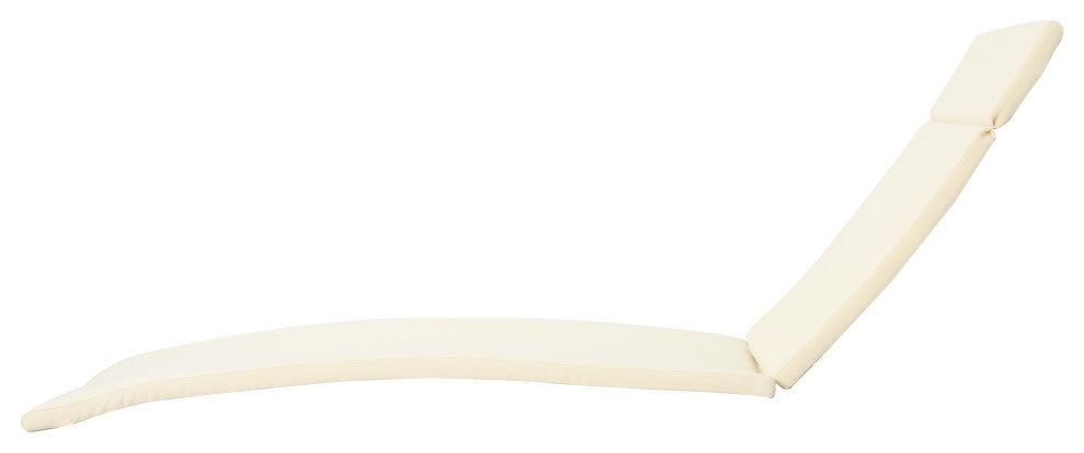 GDF Studio Lakeport Outdoor 3Piece Colored Adjustable Chaise Lounge Chair Set, Beige