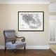 Greece Vintage B&W Map Canvas Print, 16"x21"