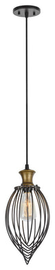 61049, 1-Light Hanging Mini Pendant Ceiling Light, 7" Wide, Oil Rubbed Bronze