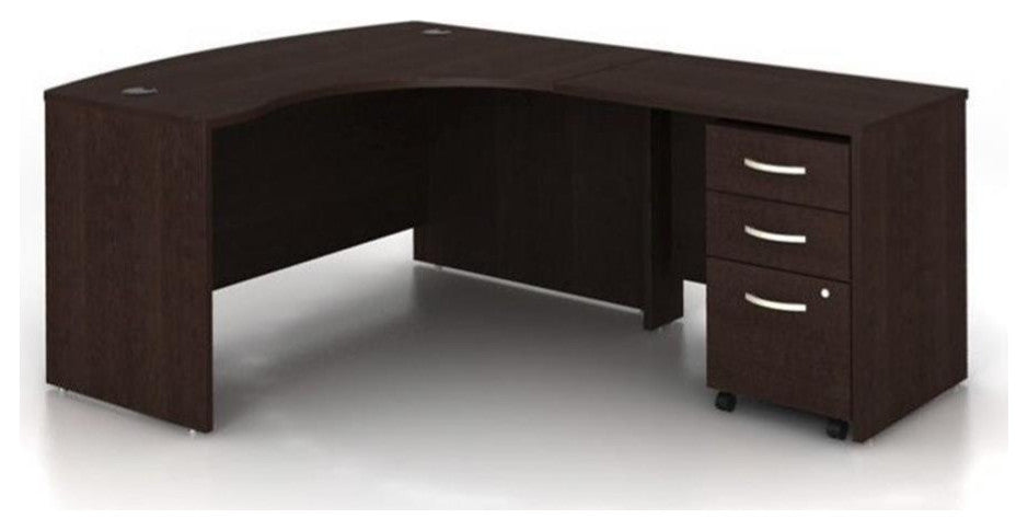 Bush Business Furniture Series C 3-Piece Right-Hand Computer Bow Desk