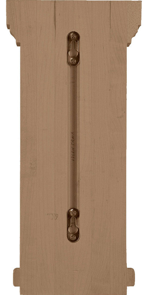 6 1/2"W x 6 1/2"D x 14"H Traditional Recessed Corbel, Alder