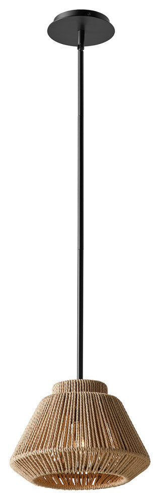 Eco Nido Natural Rope Pendant 1 Light 11.5"Lx11.5"Wx8"H
