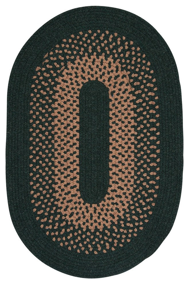 Colonial Mills Madison MD64 Alpine Green Traditional Area Rug, Oval 4'x6'