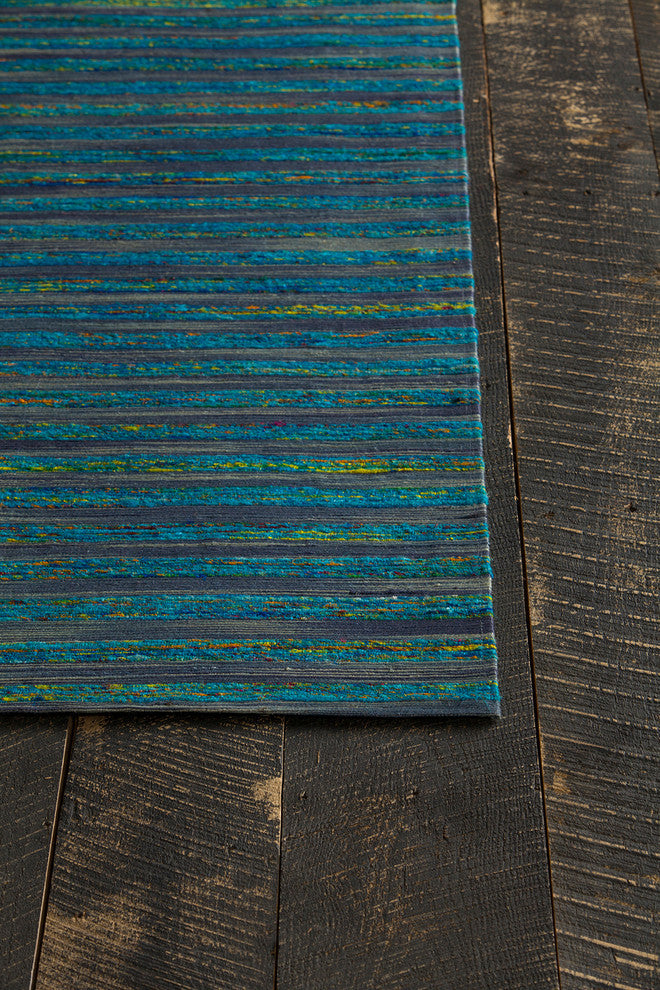Aletta Contemporary Area Rug, Gray and Blue, 5'x7'6"