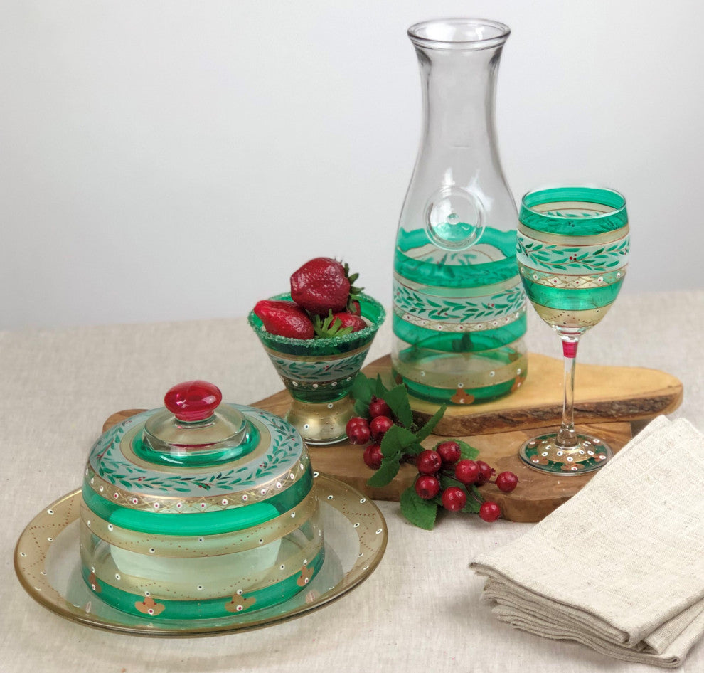 Christmas Garland Cosmopolitan Glasses, Set of 2