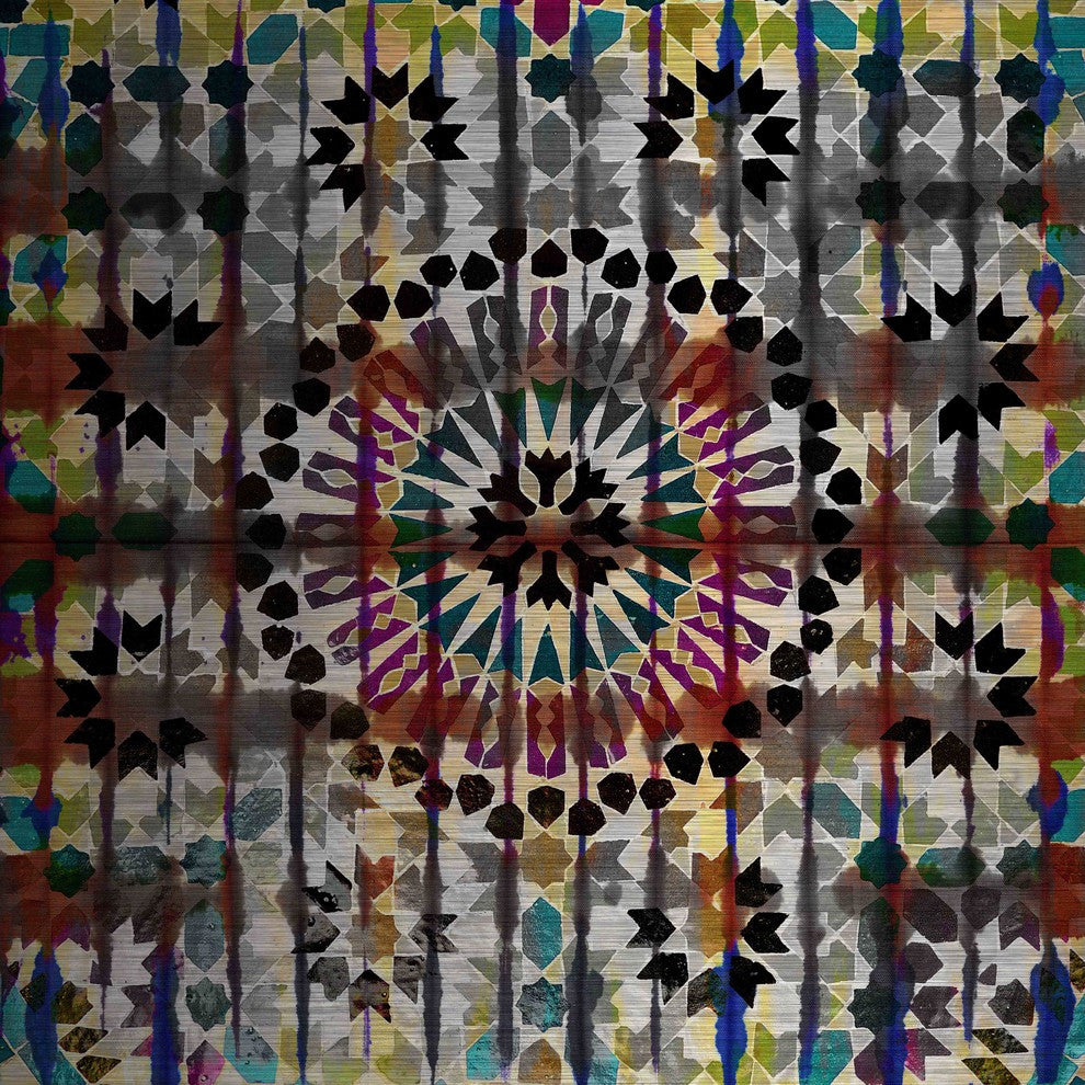"Assahrij" UV Ink Print on Brushed  Aluminum, 40"x40"
