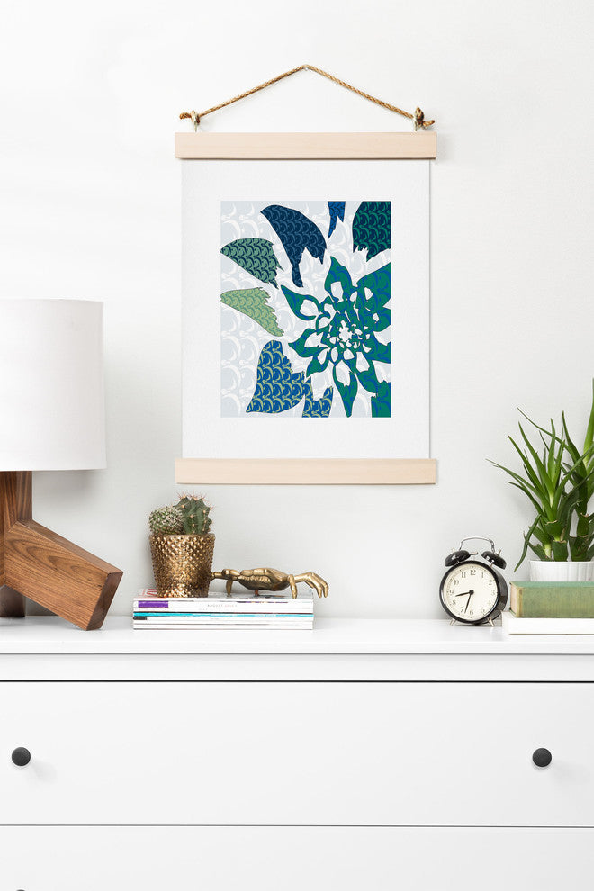 Deny Designs Karen Harris Constance In Blue Blossom Art Print