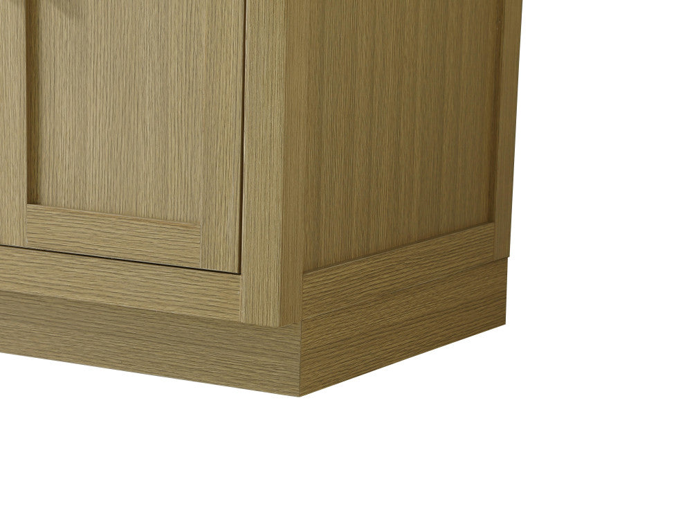 Home Living 54" Double Bathroom Vanity, Honey Brown