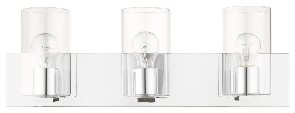 Livex Lighting Zurich 3 Light Polished Chrome Vanity Sconce