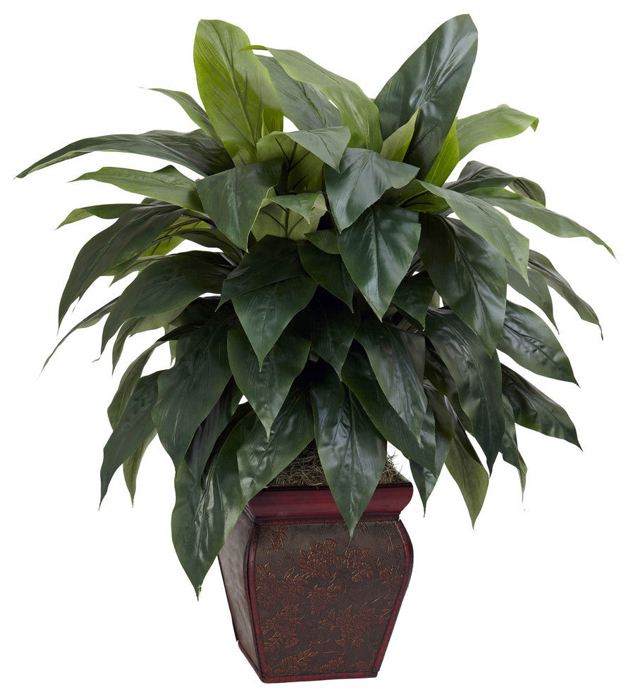 Cordyline With Decorative Vase Silk Plant