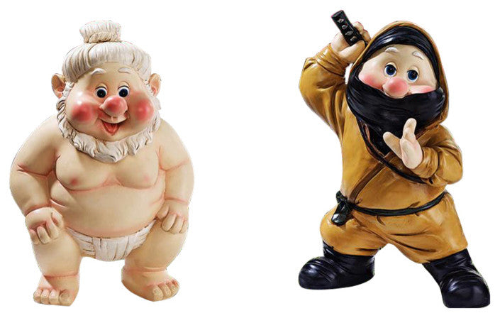 2-Piece Far East Fighter Gnomes