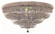 Elegant Primo Flush Mount, Chrome Finish With Royal Cut Crystal