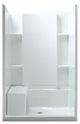 Sterling Alcove 48"x36"x74.75" Vikrell Center Shower Kit, White