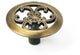 1 1/2" Classic Traditions Filigree Knob - Antique Brass