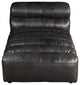 Ramsay Leather Chaise Antique Black