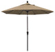 9' Aluminum Umbrella Auto Tilt Bronze, Heather Beige