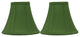 Silk Bell Chandelier Lamp Shade, 3x6x5", Kelly Green, Set of 2