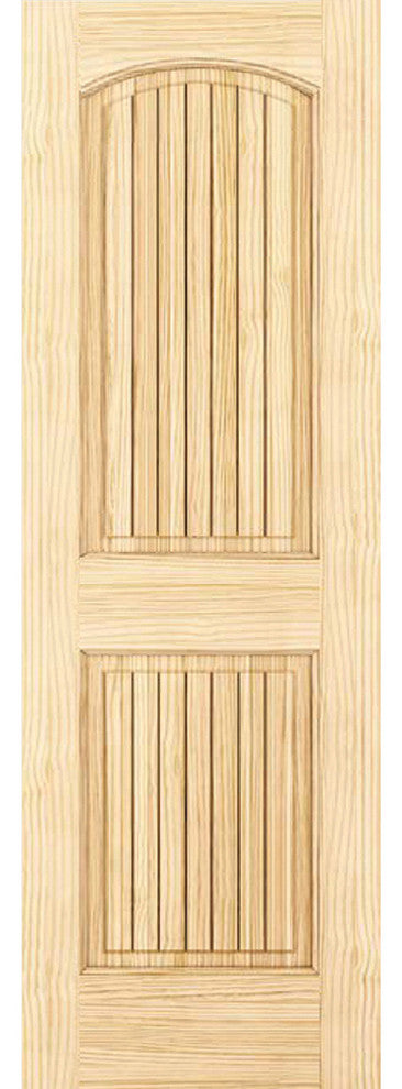 Kimberly Bay Interior Door, Colonial 2-Panel Arch, V-Grooves, 1.375"x28"x80"