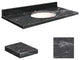 Quartz 31"x19" Vanity Top, Single Faucet Hole, Milky Way, White Bowl