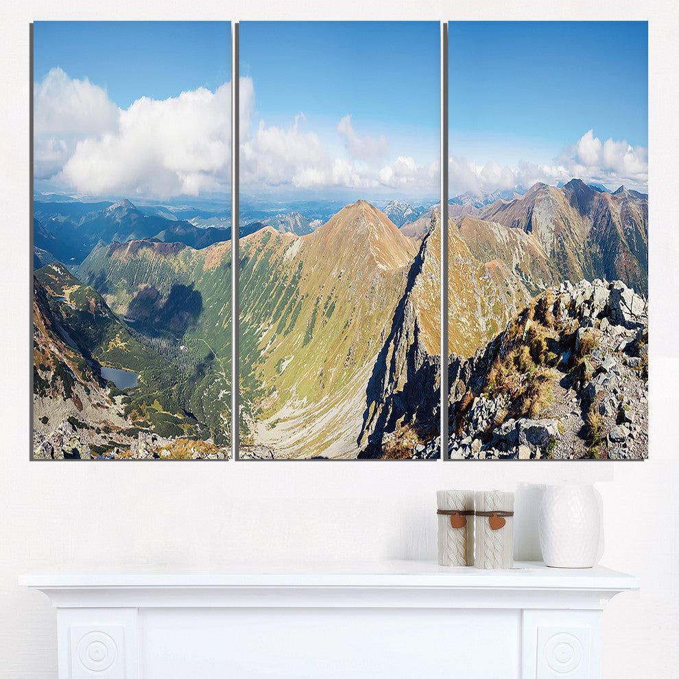 "Ostry Rohac and Volovec at Tatras" Metal Wall Art, 3 Panels, 36"x28"