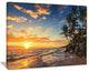 "Paradise Tropical Island Beach With Palms" Seascape Wall Art, 40"x30"