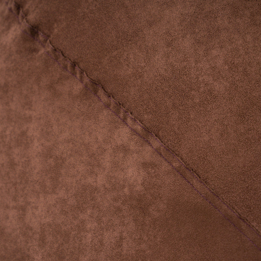 Selena Traditional 5 Foot Suede Bean Bag, Cover Only, French Roast