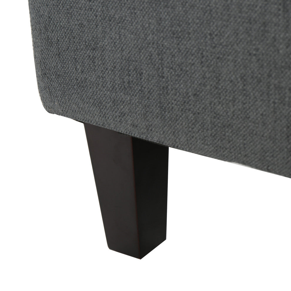 GDF Studio Toro Versatile Modern Fabric Storage Loveseat, Charcoal