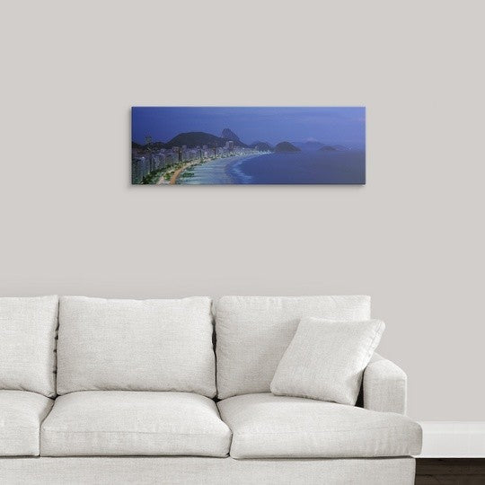 "Copacabana Rio de Janeiro Brazil" Canvas Art, 36"x12"x1.25"