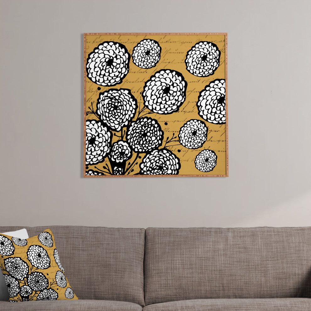 Deny Designs Julia Da Rocha Flowery Letter Framed Wall Art