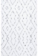 Nuloom Hand Tufted Beaulah Shag Contemporary Area Rug, White 5'x8'