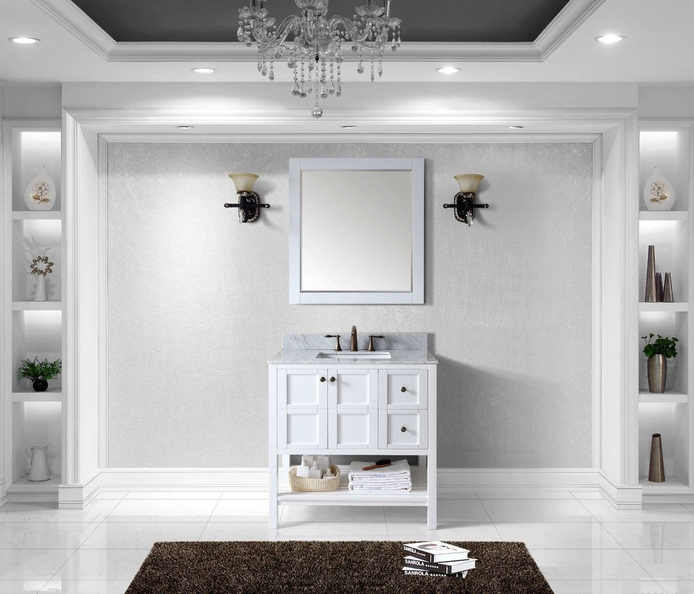 Winterfell 36" Single Bathroom Vanity Set, White