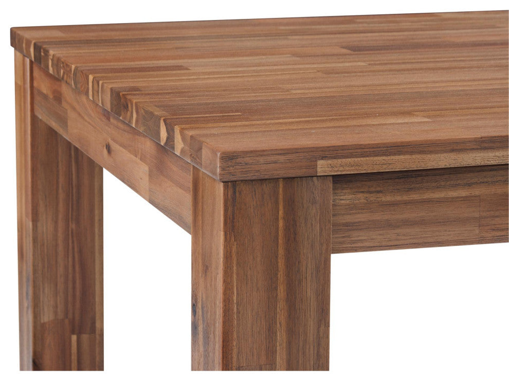 Bedford KD 75" Rect. Dining Table Square Legs, Brushed Brown